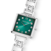 Orologio Iconic Cube Turquoise Glaze Statement argento