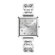 Orologio Iconic Cube Classic Rainbow Statement argento