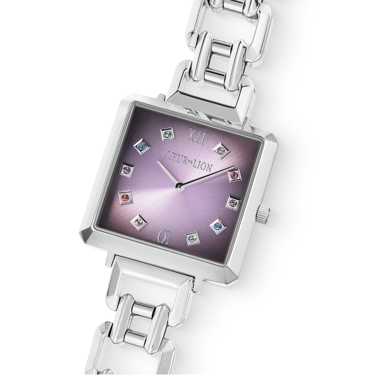 Orologio Iconic Cube Orchid Ice Statement argento