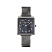 Orologio Iconic Square Antracite Madreperla Milanese Acciaio Inox Antracite