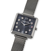Orologio Iconic Square Antracite Madreperla Milanese Acciaio Inox Antracite