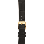 Orologio Rotondo Sparkling Sunray Pelle Grigio Scuro Oro