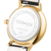 Orologio Rotondo Sparkling Sunray Pelle Grigio Scuro Oro