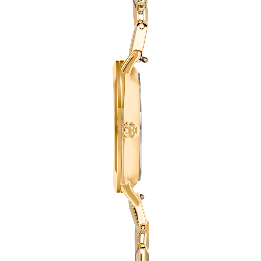 Orologio rotondo Festive Rosso Statement Gold