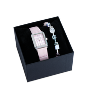 Orologio Iconic Spikes Rosé Argento & Bracciale Iconic Precious GeoCUBE® rosa-lilla