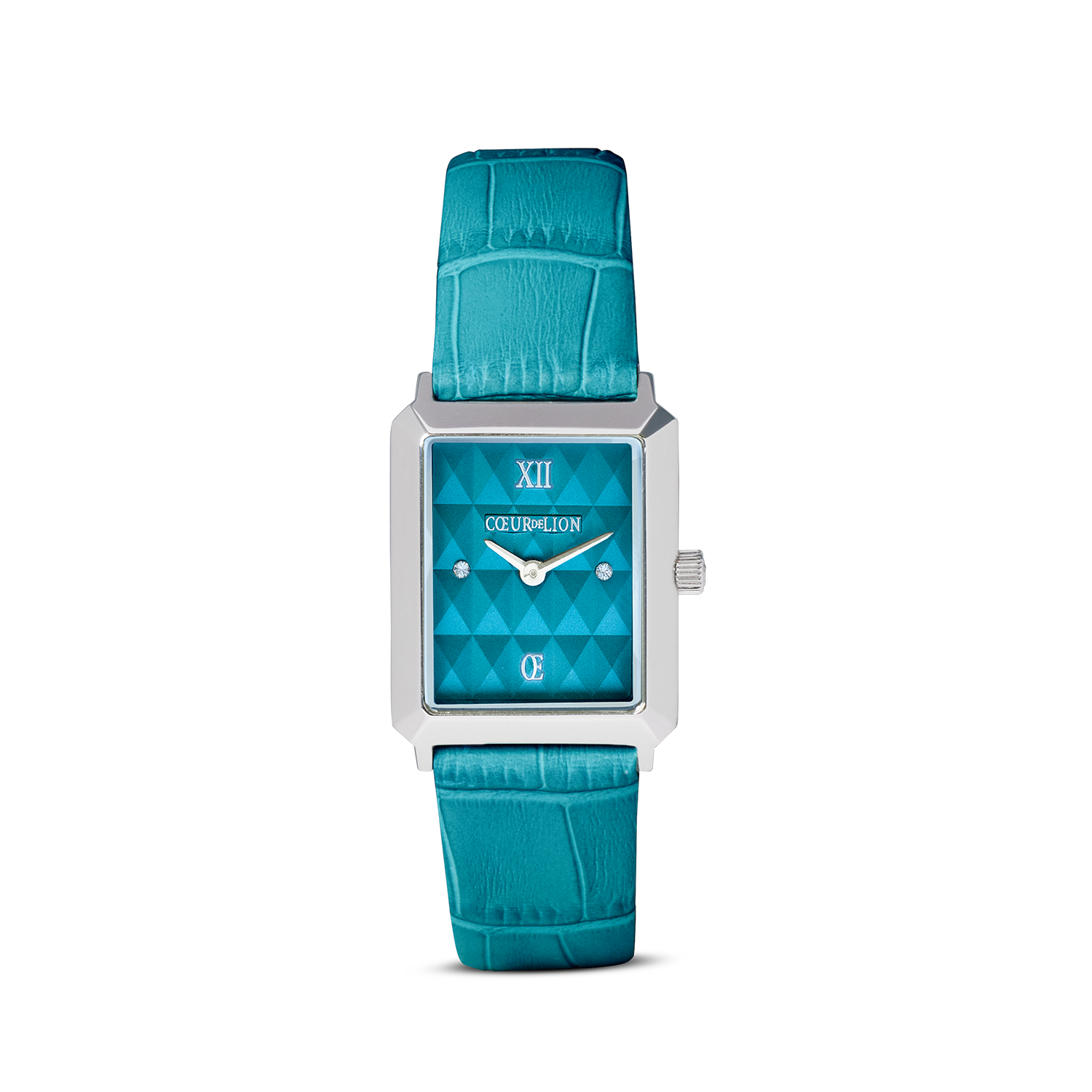 Orologio Iconic Spikes Transformative Teal argento Bracciale in pelle