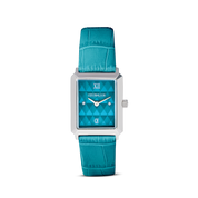 Orologio Iconic Spikes Transformative Teal argento Bracciale in pelle