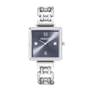 Orologio Iconic Cube Sparkling Anthracite Attraction Statement Silver