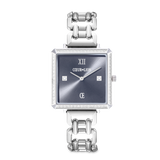 Orologio Iconic Cube Sparkling Anthracite Attraction Statement Silver