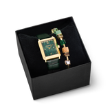 Set Regalo Orologio Iconic Spikes Forest Green Oro & Bracciale GeoCUBE® Emerald Garden