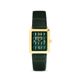 Orologio Iconic Spikes Pelle Forest Green Oro