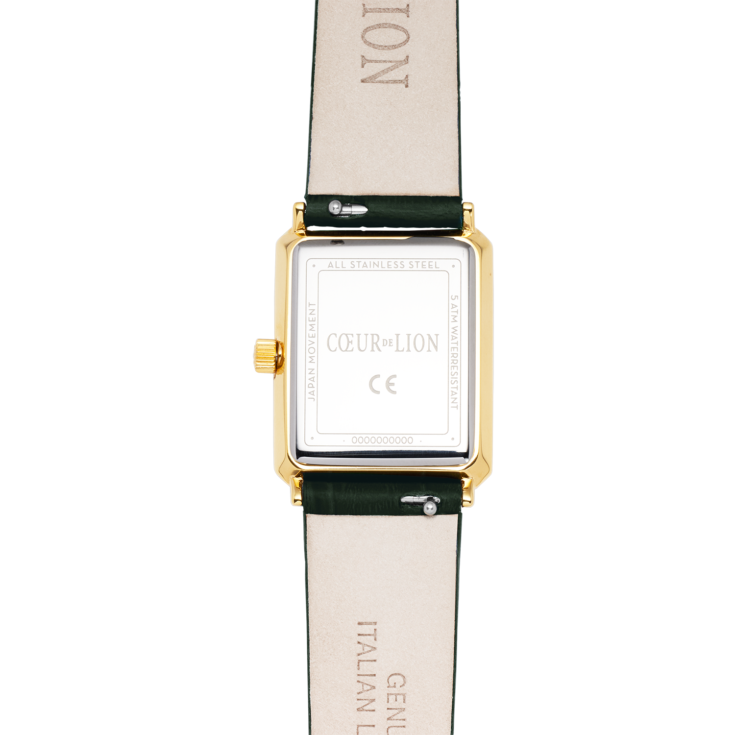 Orologio Iconic Spikes Pelle Forest Green Oro
