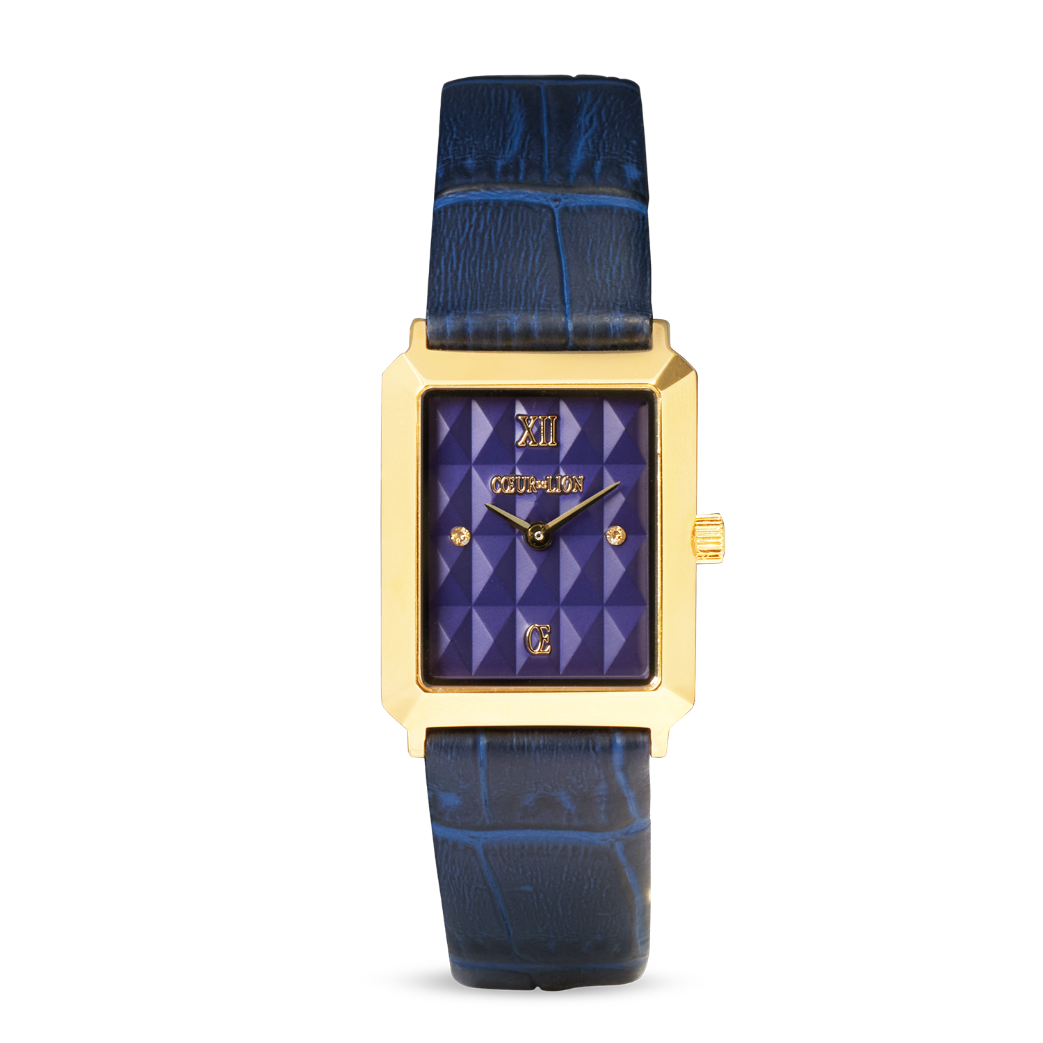 Orologio Iconic Spikes Bracciale Pelle Midnight Blue Oro