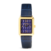 Orologio Iconic Spikes Bracciale Pelle Midnight Blue Oro