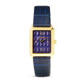 Orologio Iconic Spikes Bracciale Pelle Midnight Blue Oro