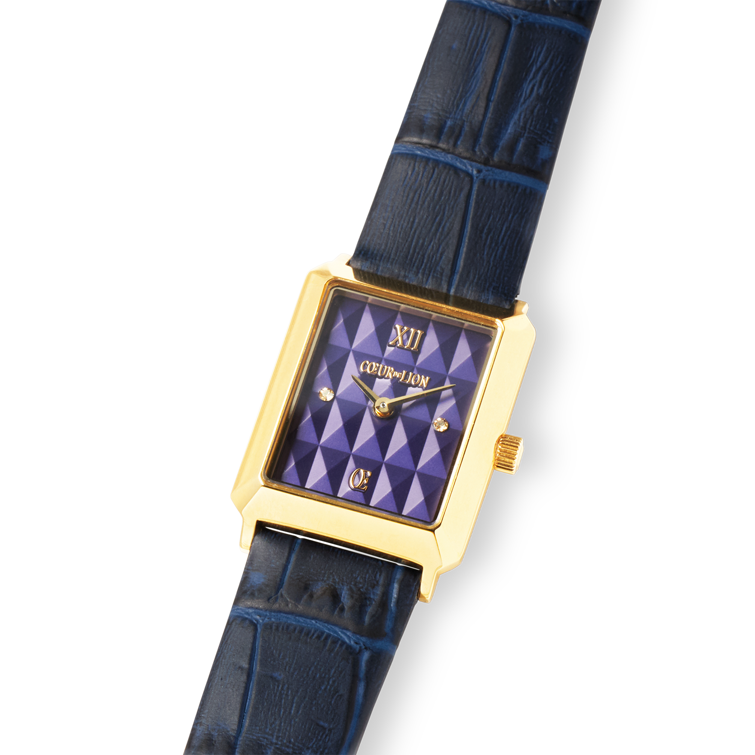 Orologio Iconic Spikes Bracciale Pelle Midnight Blue Oro