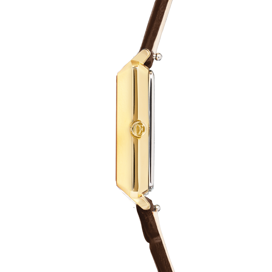 Orologio Iconic Spikes Bracciale in pelle Mocha Mousse Oro