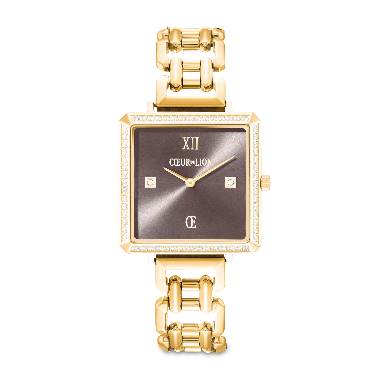 Orologio Iconic Cube Sparkling Mystic Mocca Statement in oro