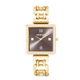 Orologio Iconic Cube Sparkling Mystic Mocca Statement in oro