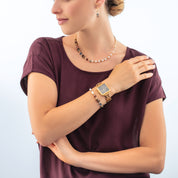 Orologio Iconic Cube Sparkling Mystic Mocca Statement in oro