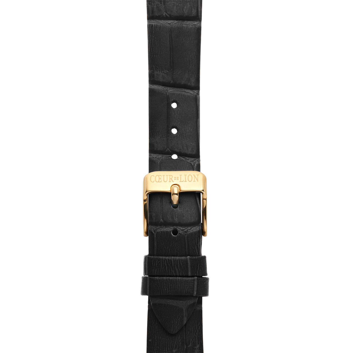 Orologio Iconic Waves Oro Pelle Nero-Bianco