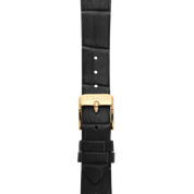 Orologio Iconic Waves Oro Pelle Nero-Bianco