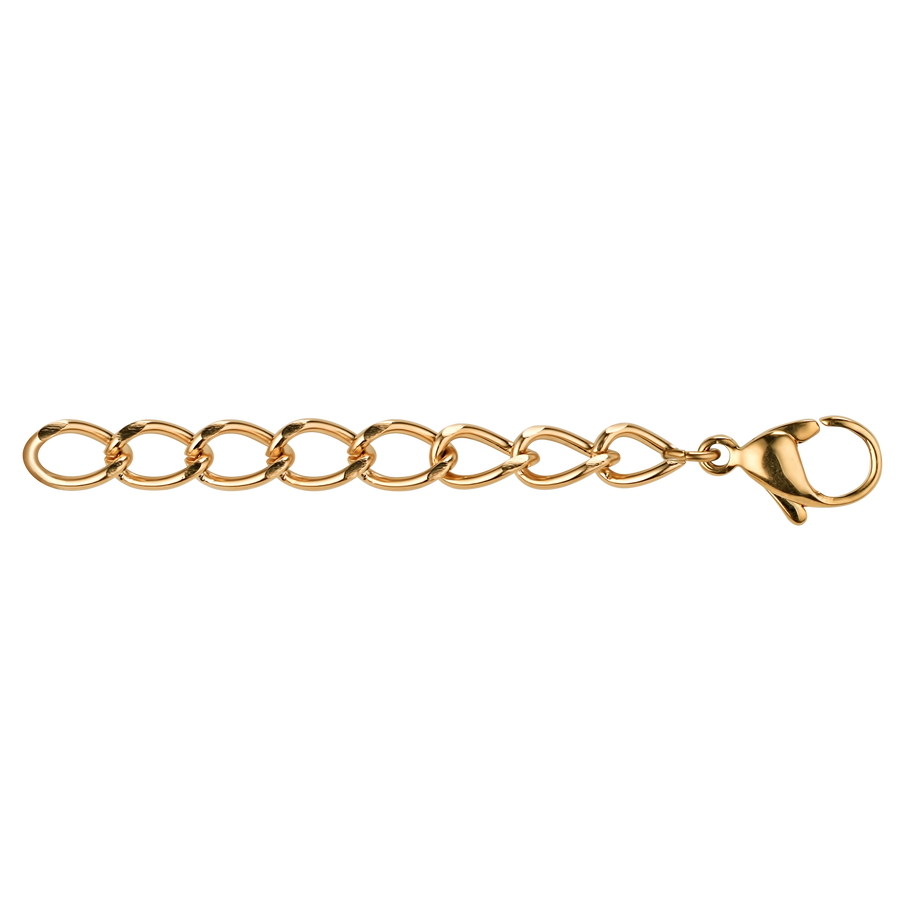 Catenella di prolunga con moschettone acciaio inox oro