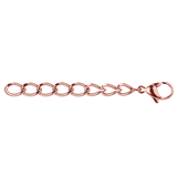 Catenella di prolunga con moschettone acciaio inox oro rosé