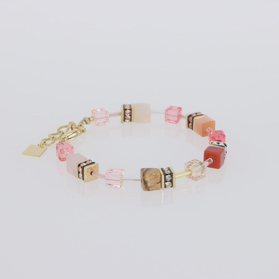 Bracciale GeoCUBE® Iconic Precious rosso-beige