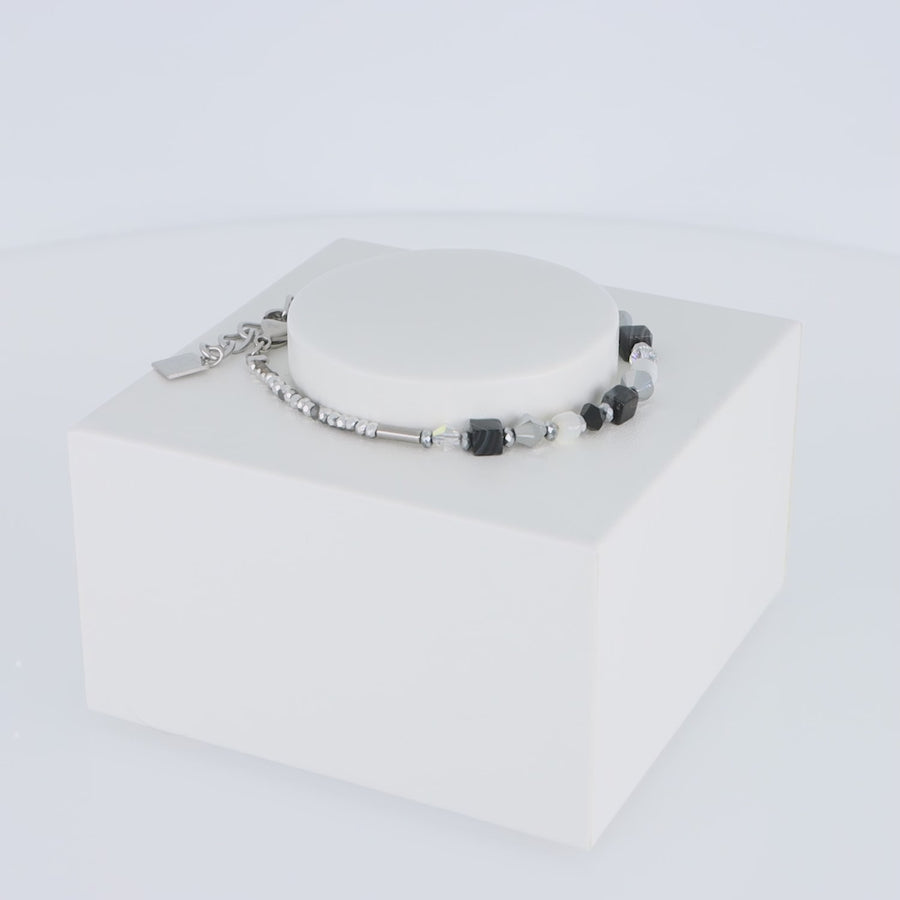 Bracciale Princess Shape Mix nero-bianco