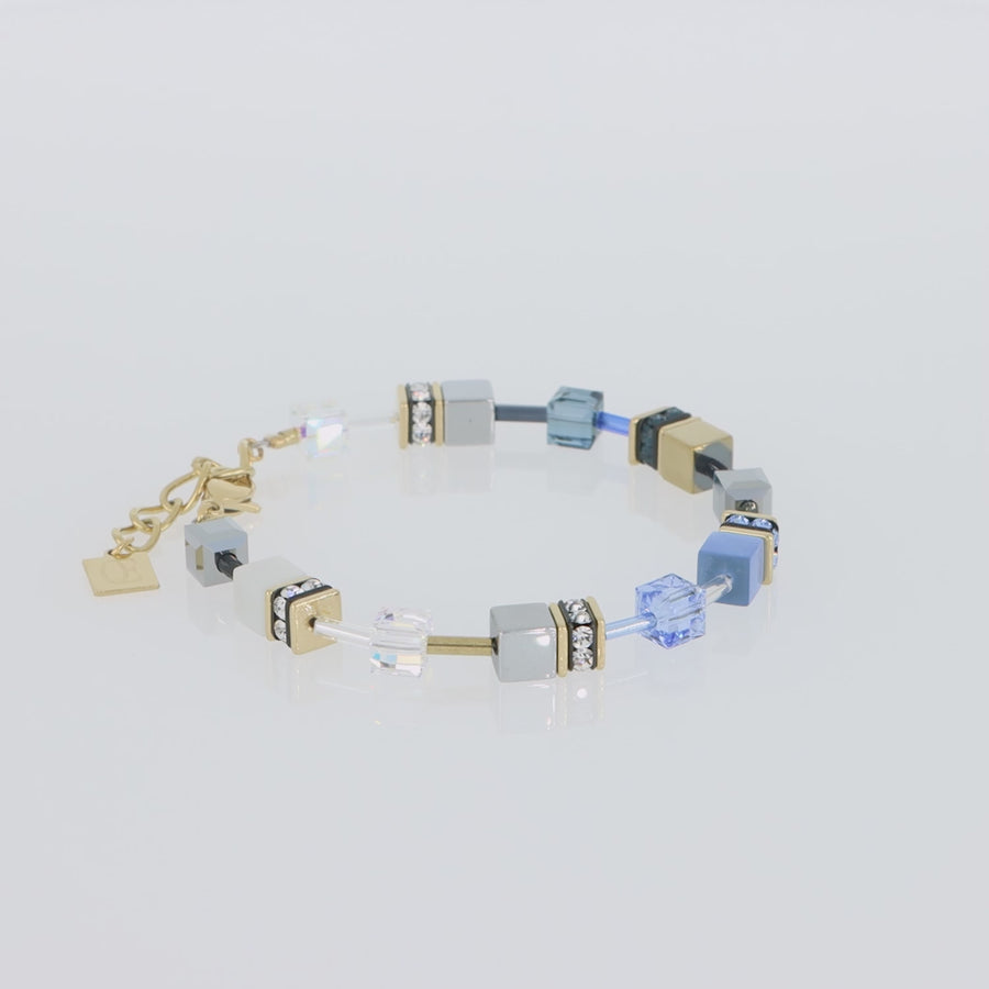 Braccialetto GeoCUBE® blu-oro