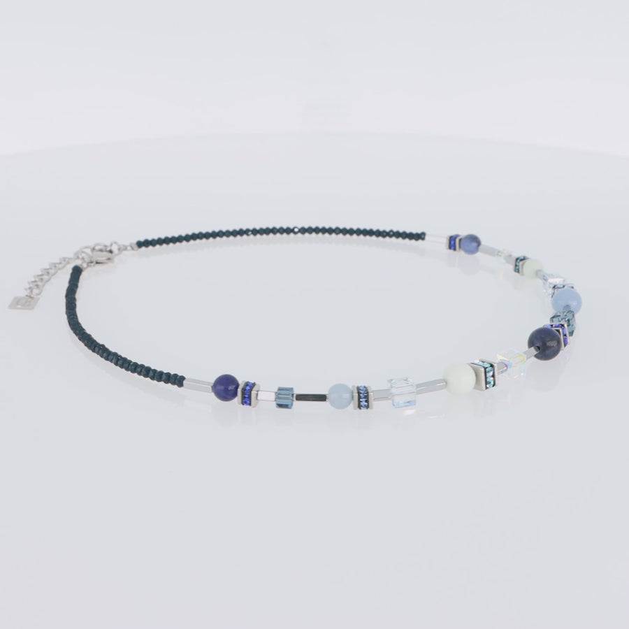 Collana Atlantis Spheres argento-blu
