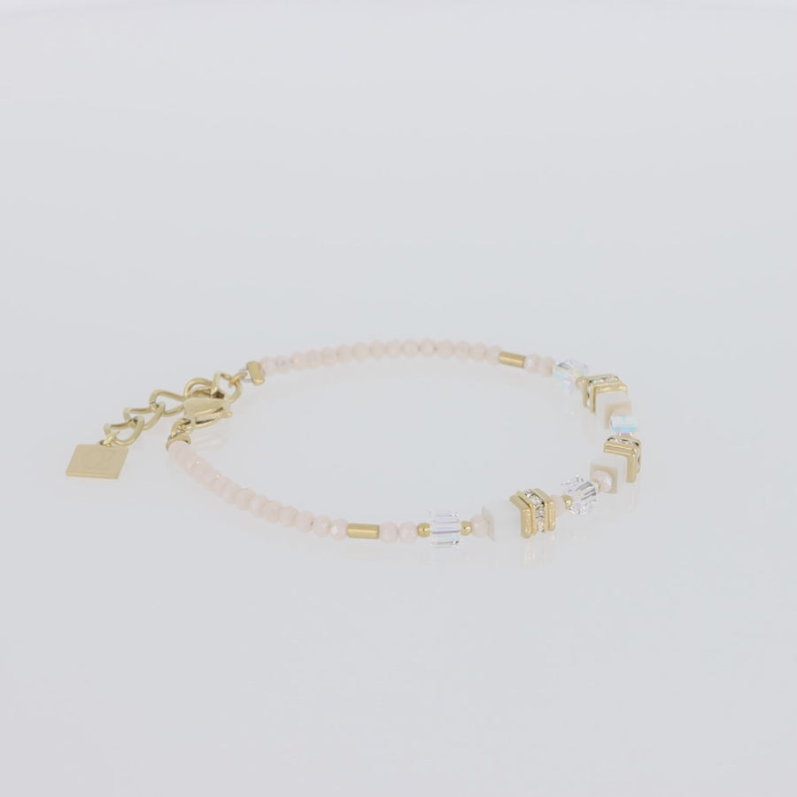 Bracciale Mini Cubes oro-bianco