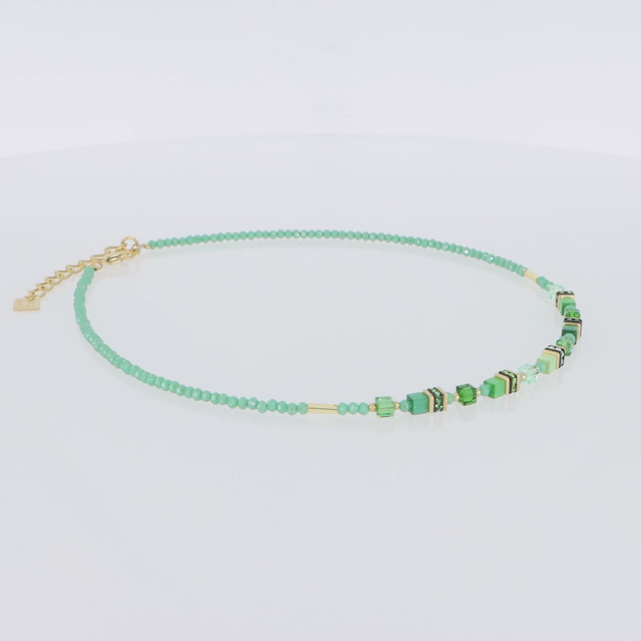 Collana Mini Cubes verde