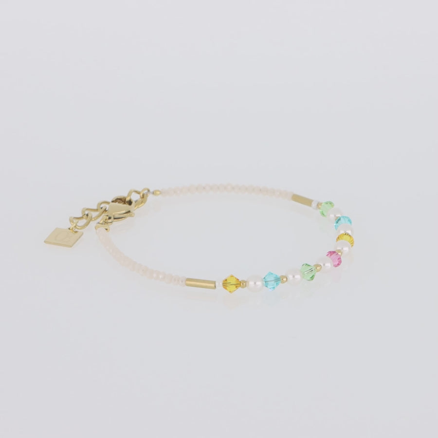 Bracciale Princess Pearls oro multicolor