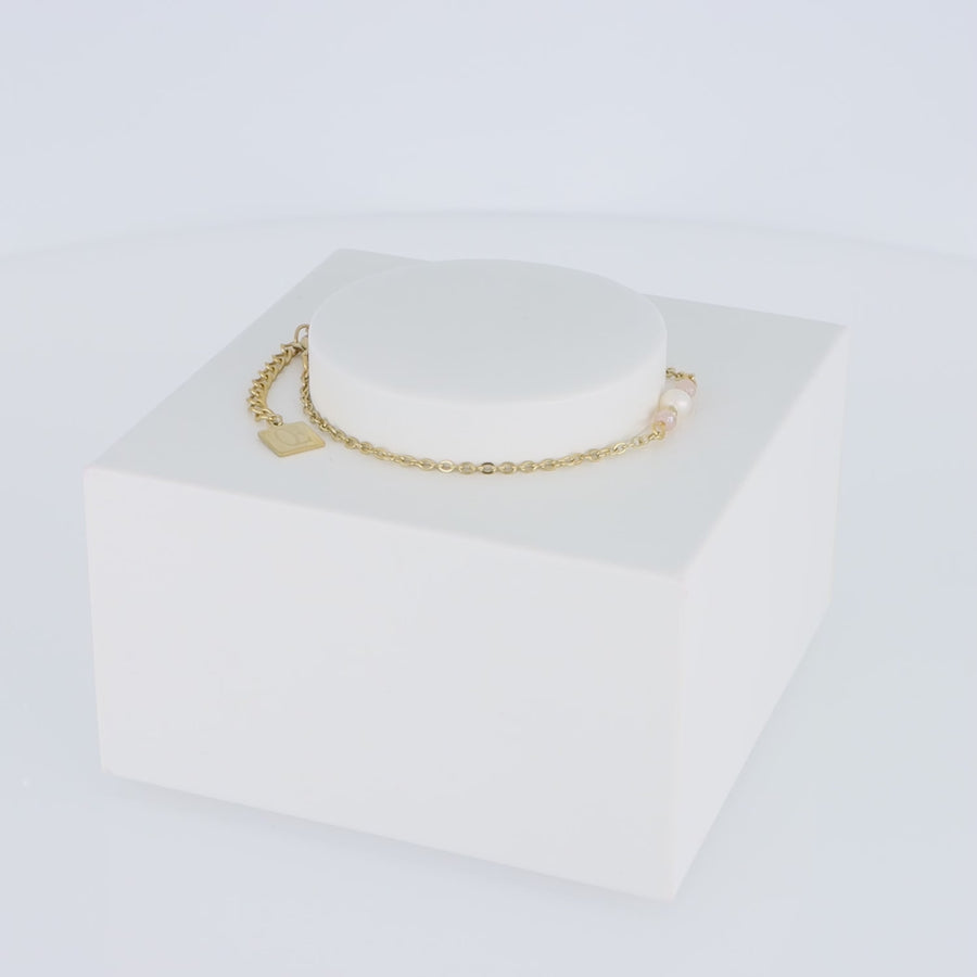 Bracciale Y Fairy Perla d'acqua dolce oro