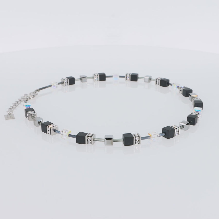 Collana GeoCUBE® Iconic Precious Onyx cristallo-nero