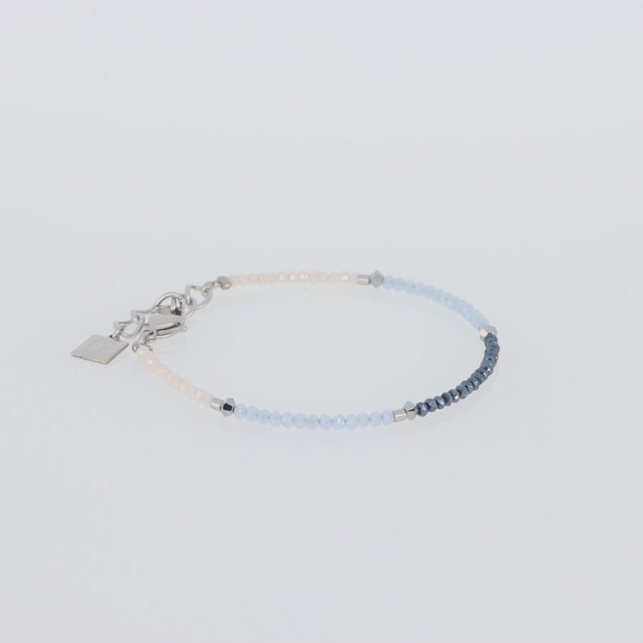 Bracciale Brilliant Square argento blu chiaro