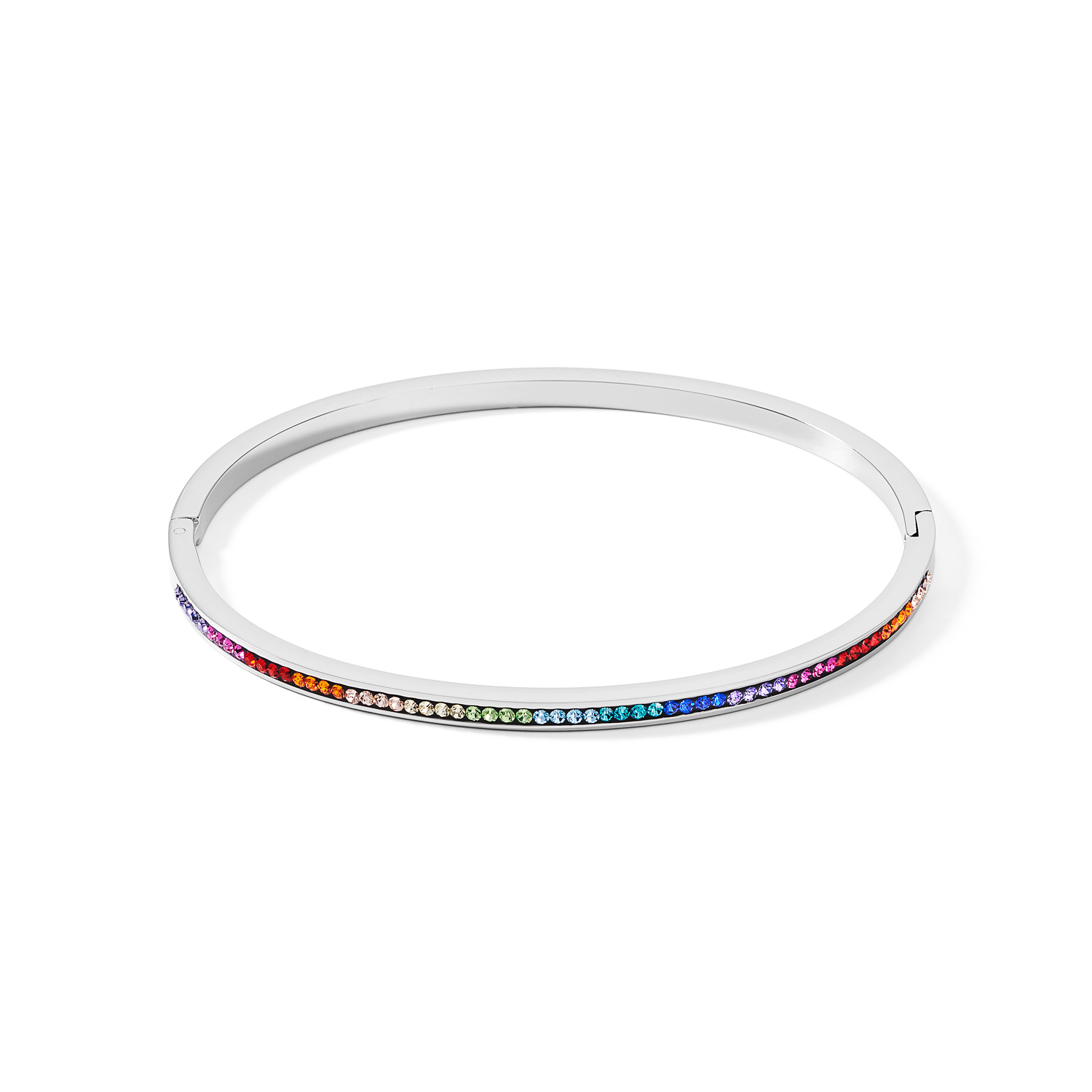 Bracciale acciaio inox e cristalli pavé multicolor 17