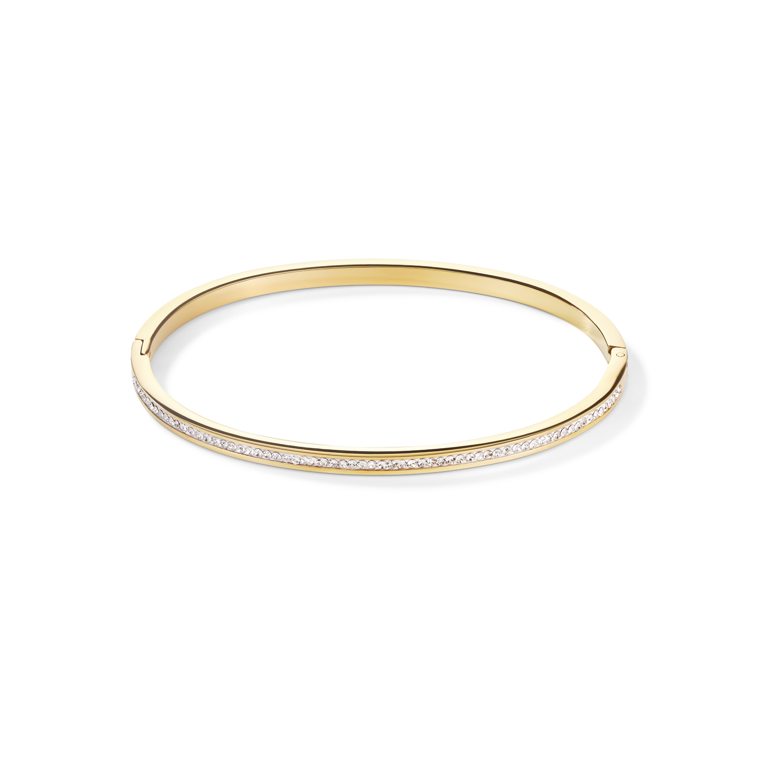 Bracciale acciaio inox oro e cristalli pavé cristallo 17
