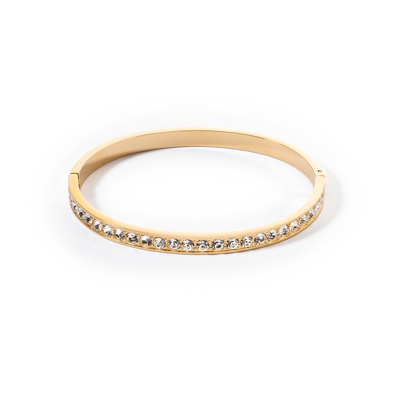 Bracciale acciaio inox e cristalli oro cristallo 17