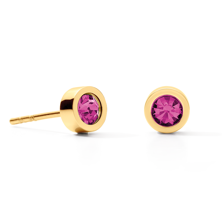 Orecchini Sparkling Dots oro-rosa