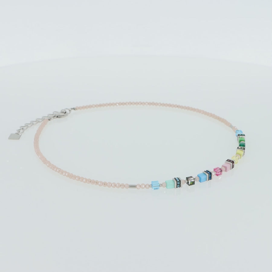 Collana Mini Cubes multicolor pastello