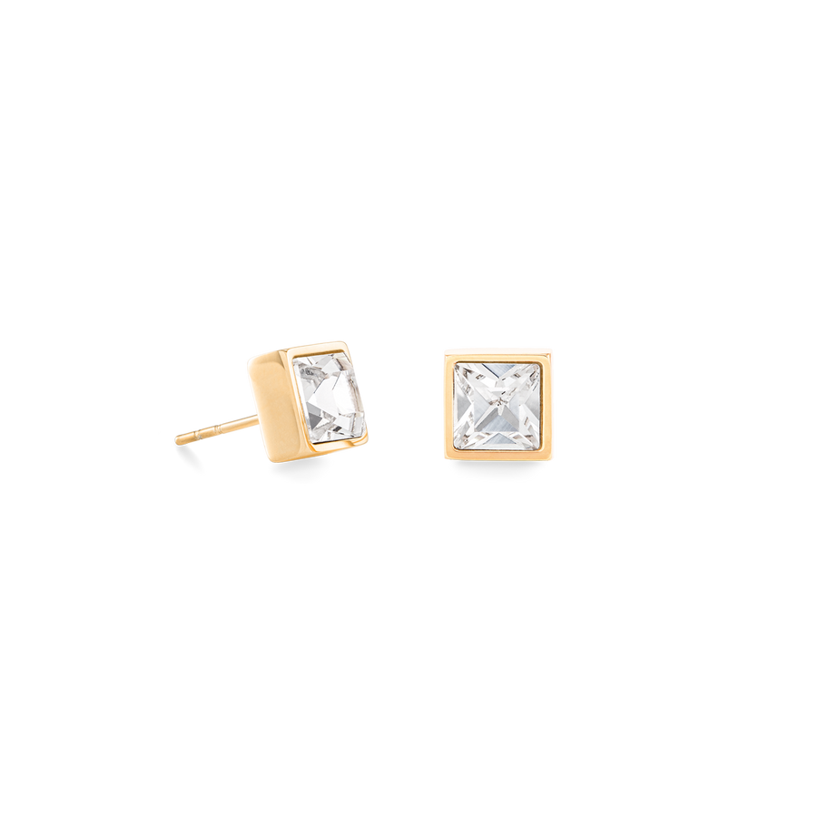 Brilliant Square big orecchini oro cristallo