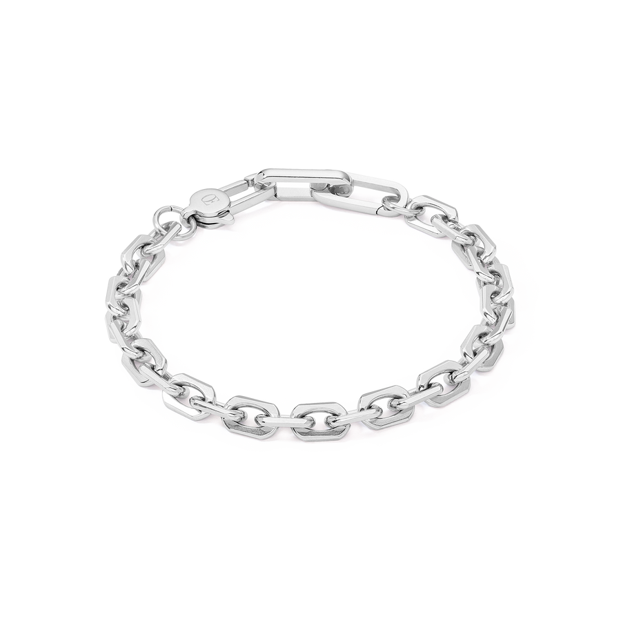 Unisex bracciale link chain argento