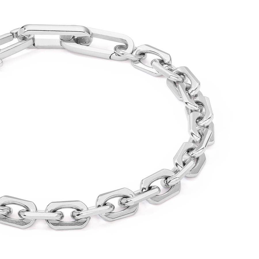 Unisex bracciale link chain argento