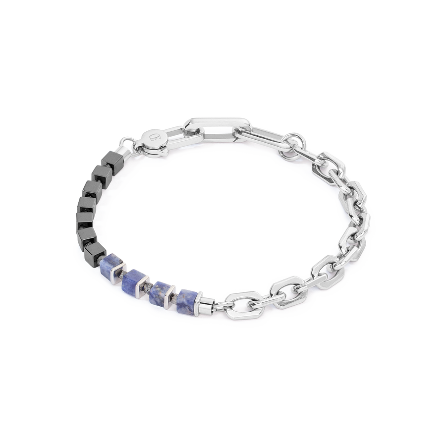 Unisex bracciale Fusion link chain blu