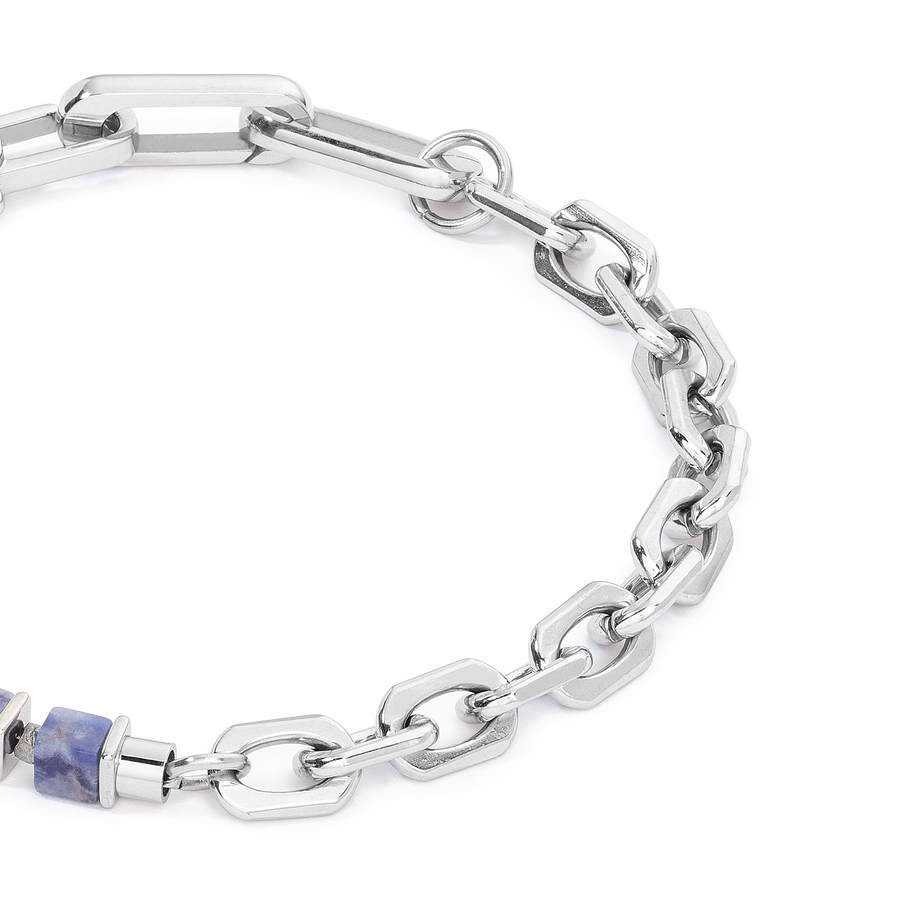 Unisex bracciale Fusion link chain blu