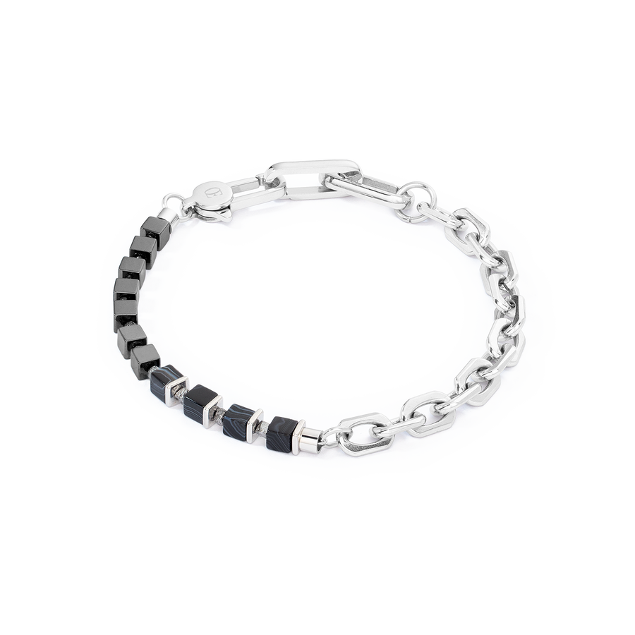 Unisex bracciale Fusion link chain nero