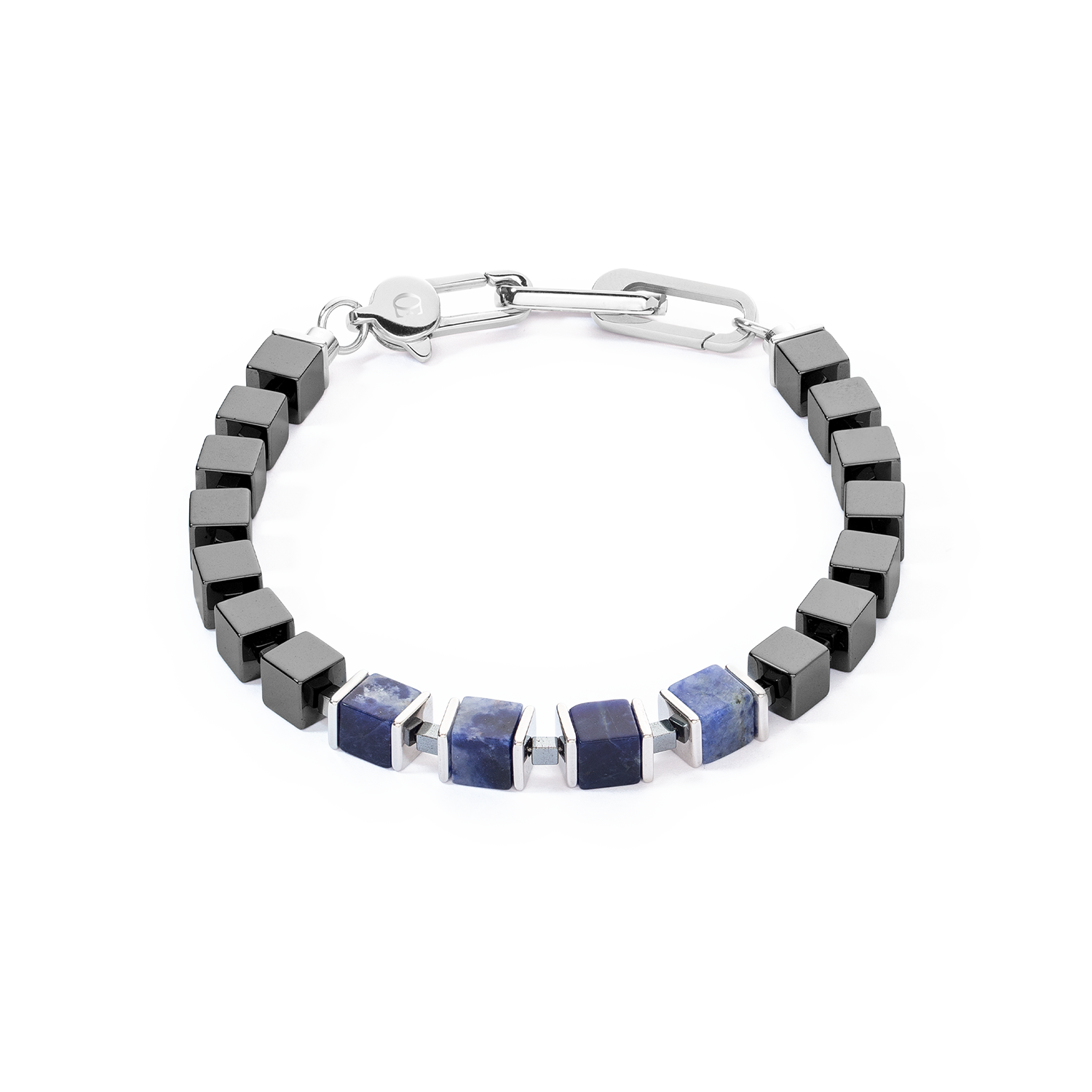 Unisex bracciale precious cubes blu